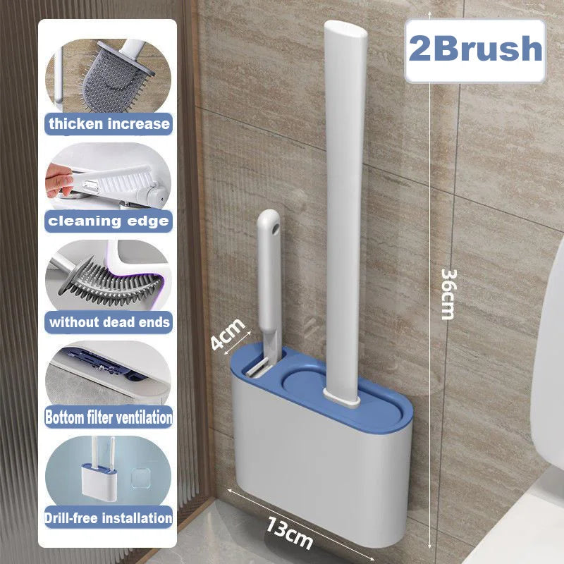 Silikon Toilettenbürste mit Wandhalterung