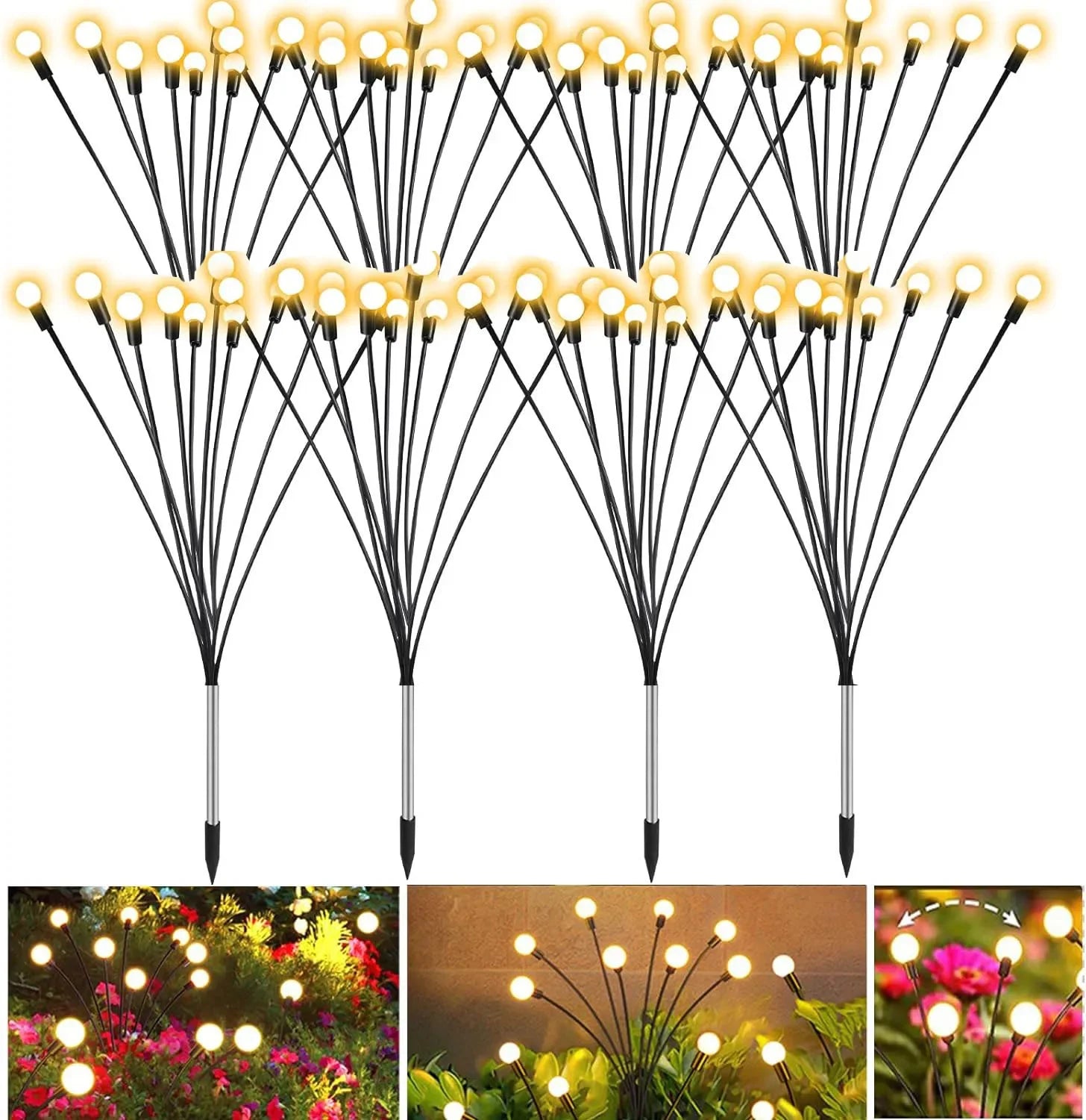 Solar Gartenlichter LED Glühwuermchen RGB Garten - LeLuxe24